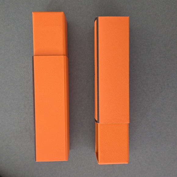 New never used HERMÈS BOX lipstick box case... 2x Hermès Paris orange box mini - Picture 3 of 5